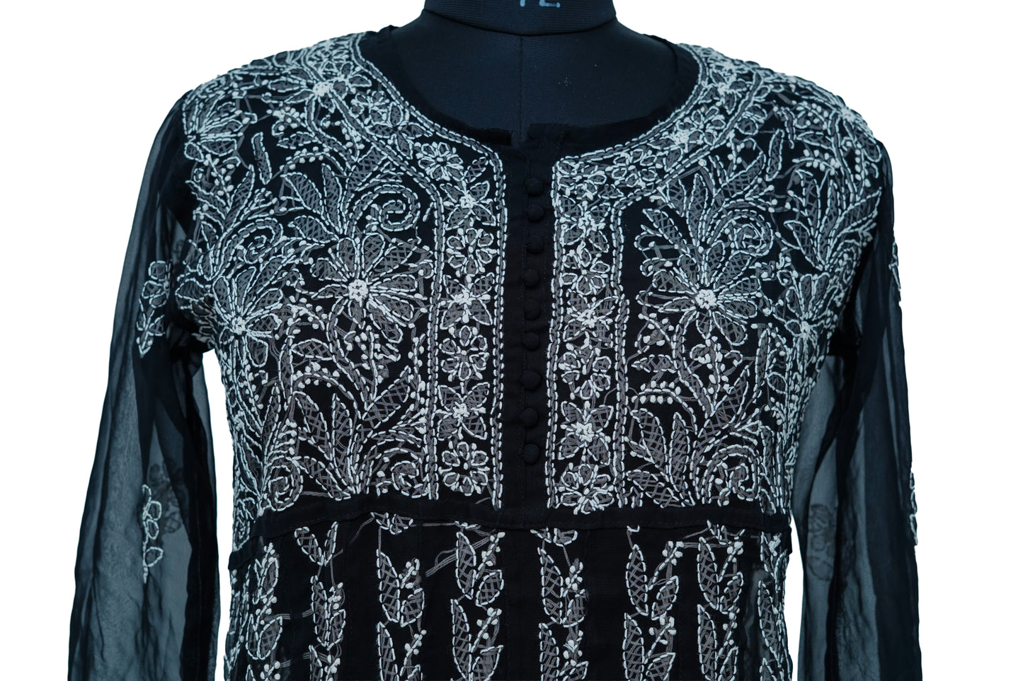 Black Anarkali long Kurti