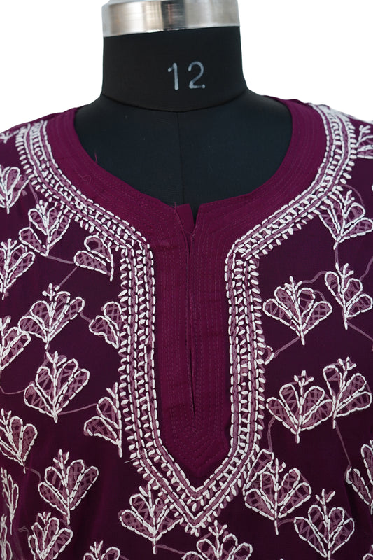 Faux Georgette Long Kurti