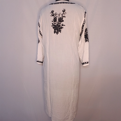 3D Modal Kurti with Premium Embroidery – Long Kurti