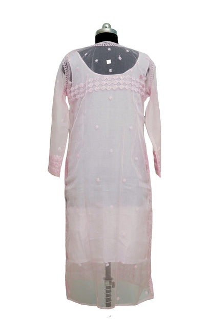 Pink Organza sequence kurti with Inner- Elegant Partywear