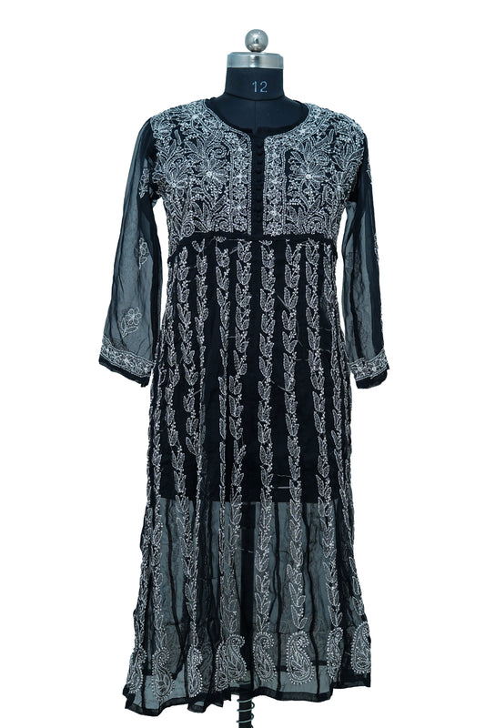 Black Anarkali long Kurti