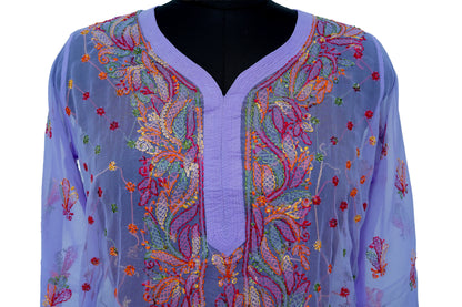 Georgette multicolour embroidery