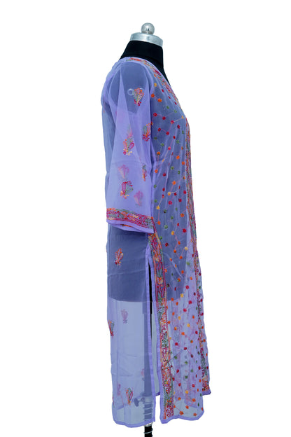 Georgette multicolour embroidery