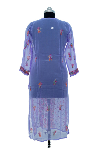 Georgette multicolour embroidery