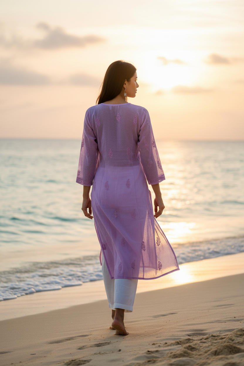 Kota doriya Mukesh work Kurti