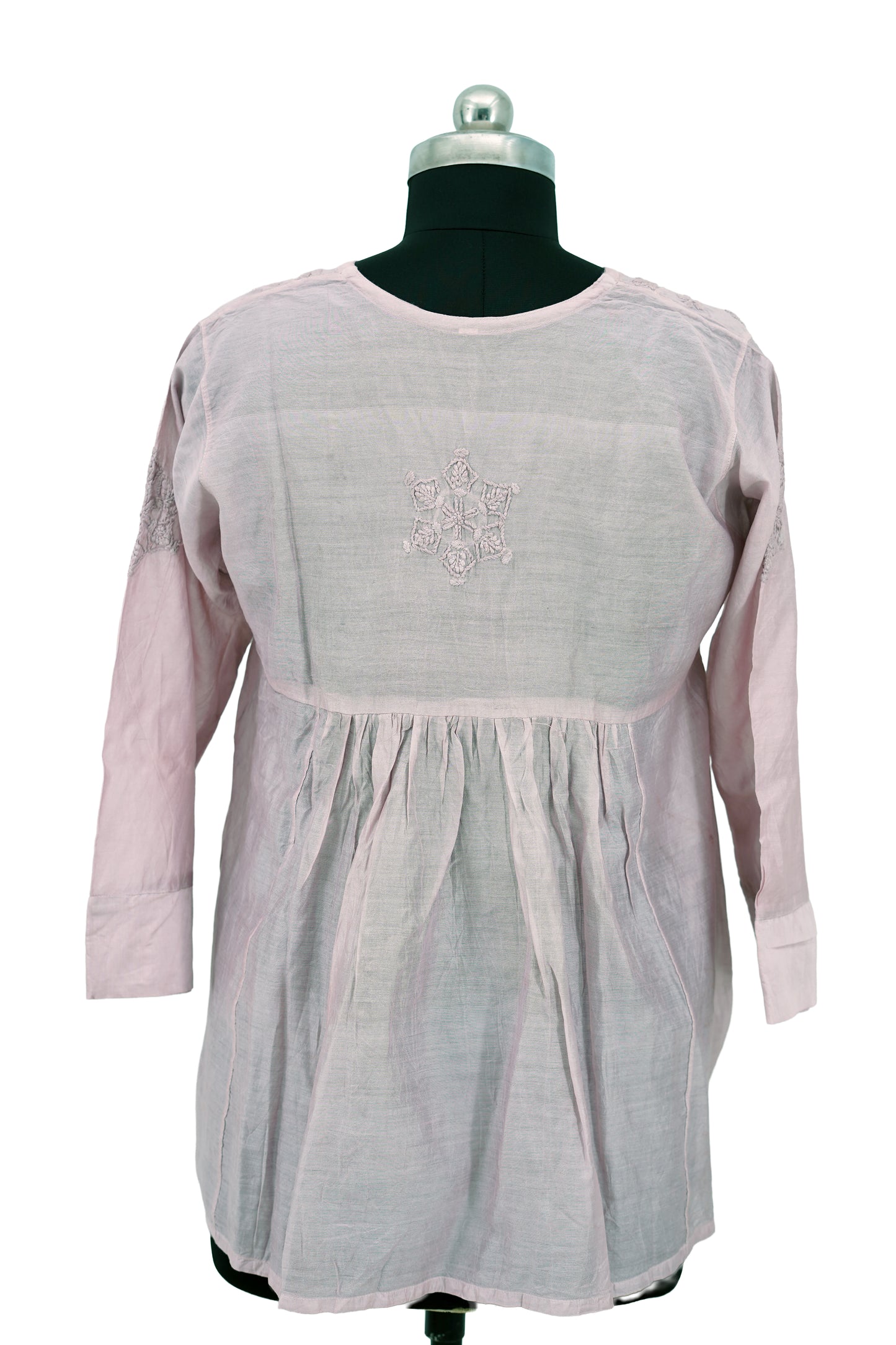 Chanderi Silk-Short Anarkali Kurti