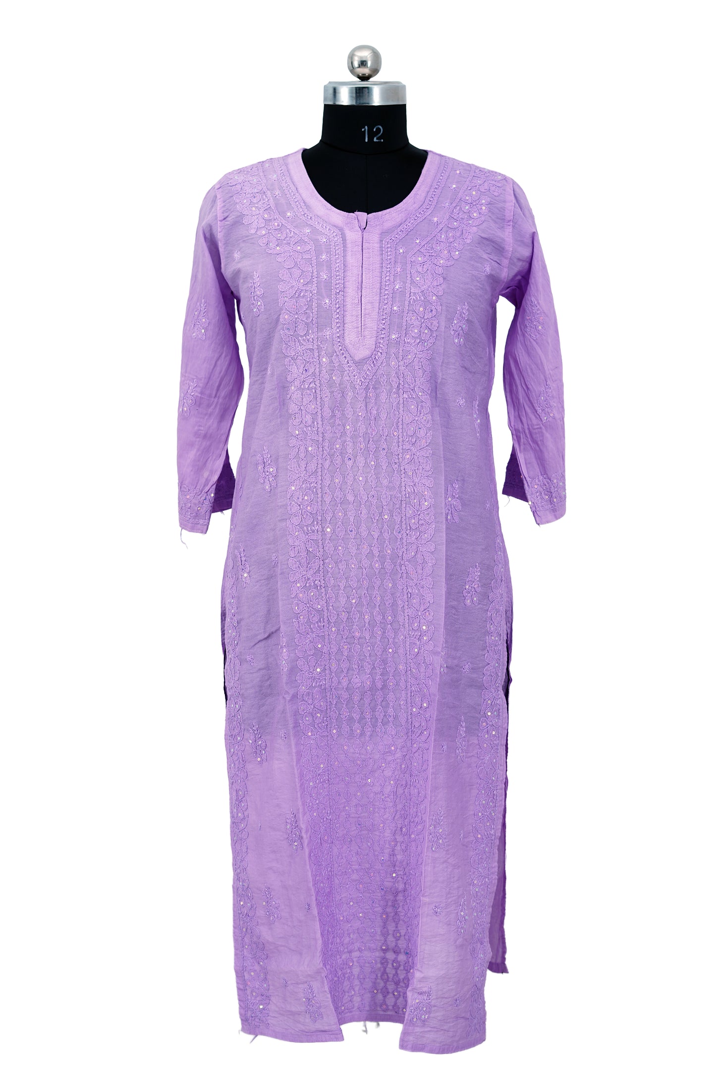 Chanderi Silk Sequence-Long Kurti