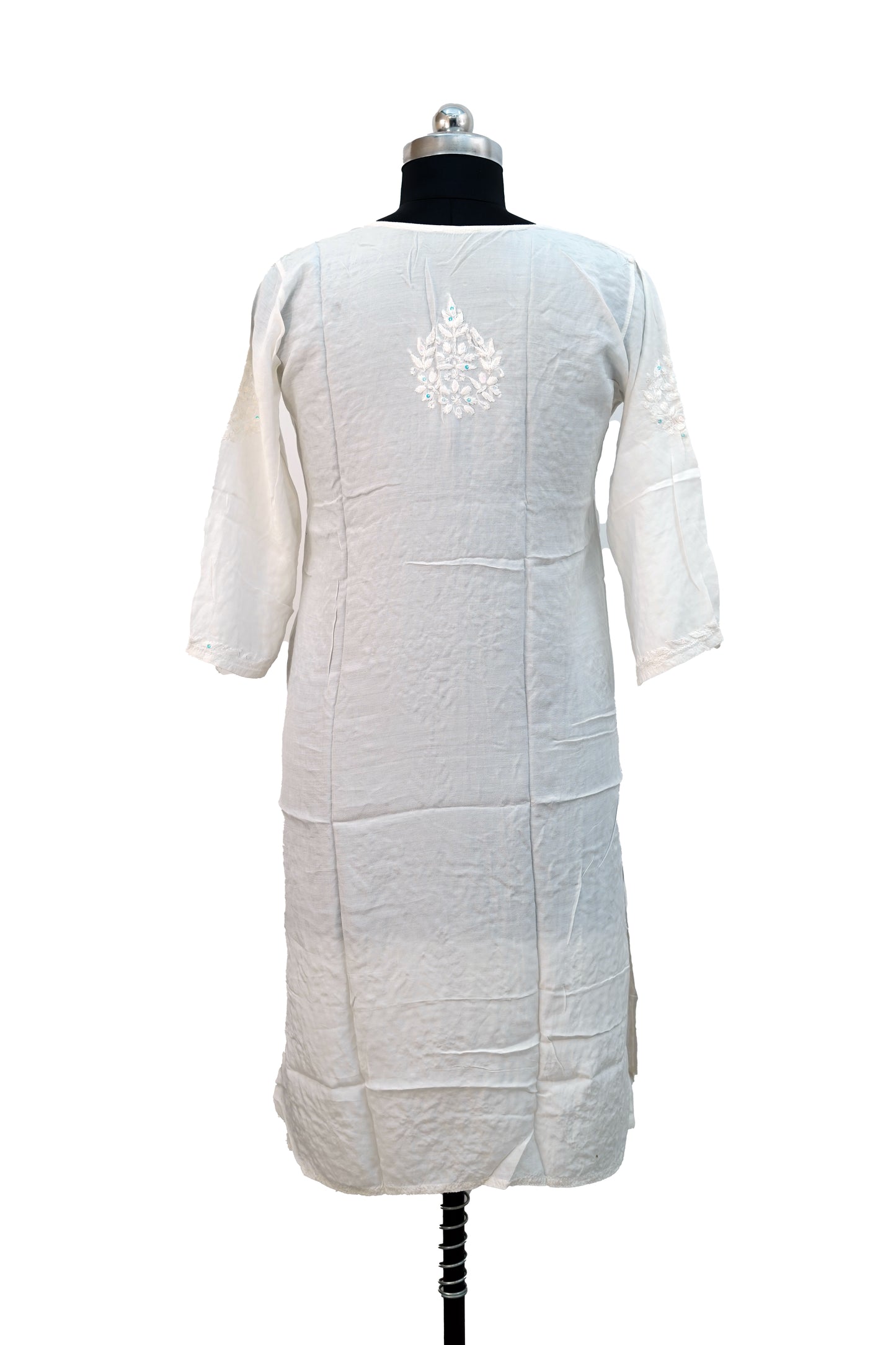 Chanderi Cotton-Sequence work Long Kurti