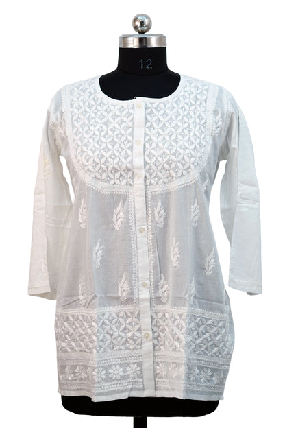 Front Button Cotton Kurti-Short Length