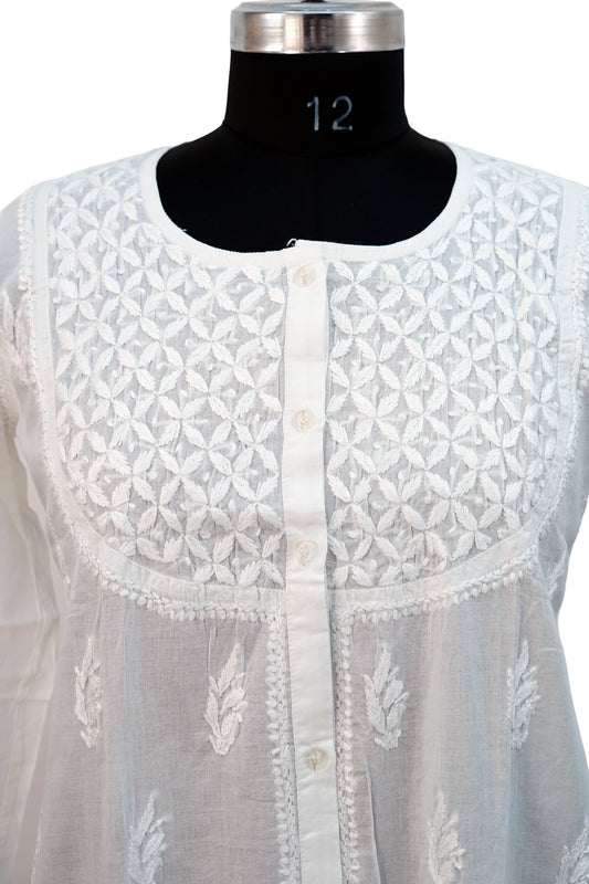 Front Button Cotton Kurti-Short Length