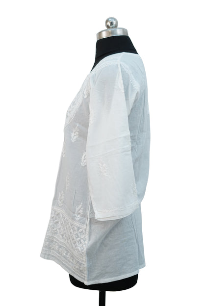 Front Button Cotton Kurti-Short Length