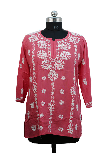 Modal Short Kurti-Watermelon