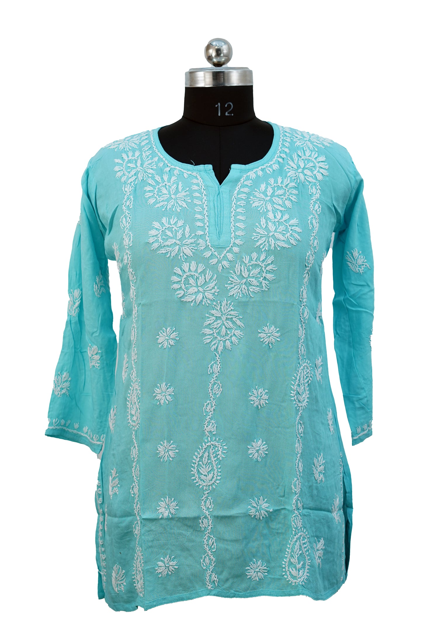 Modal Short Kurti-Sky Blue