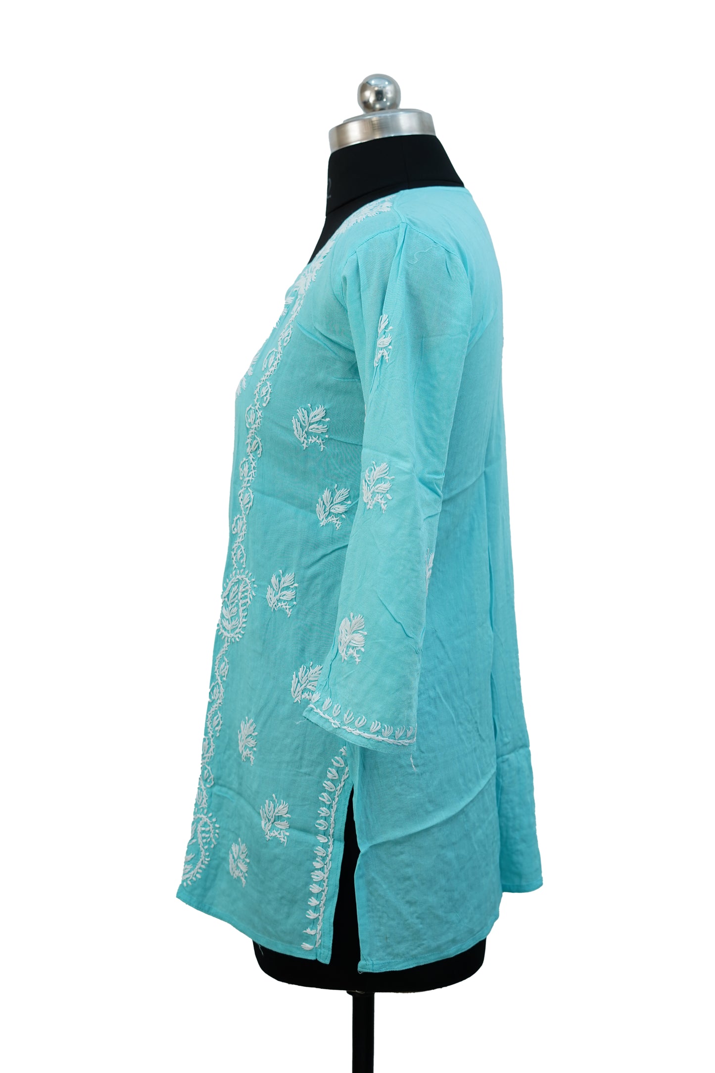 Modal Short Kurti-Sky Blue
