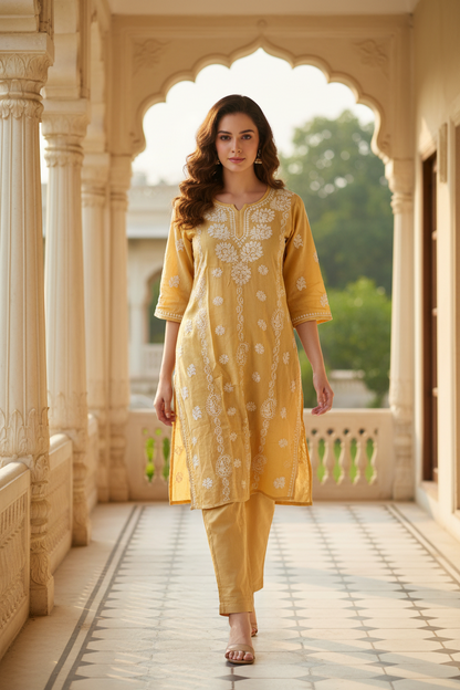 Modal Short Kurti-Golden