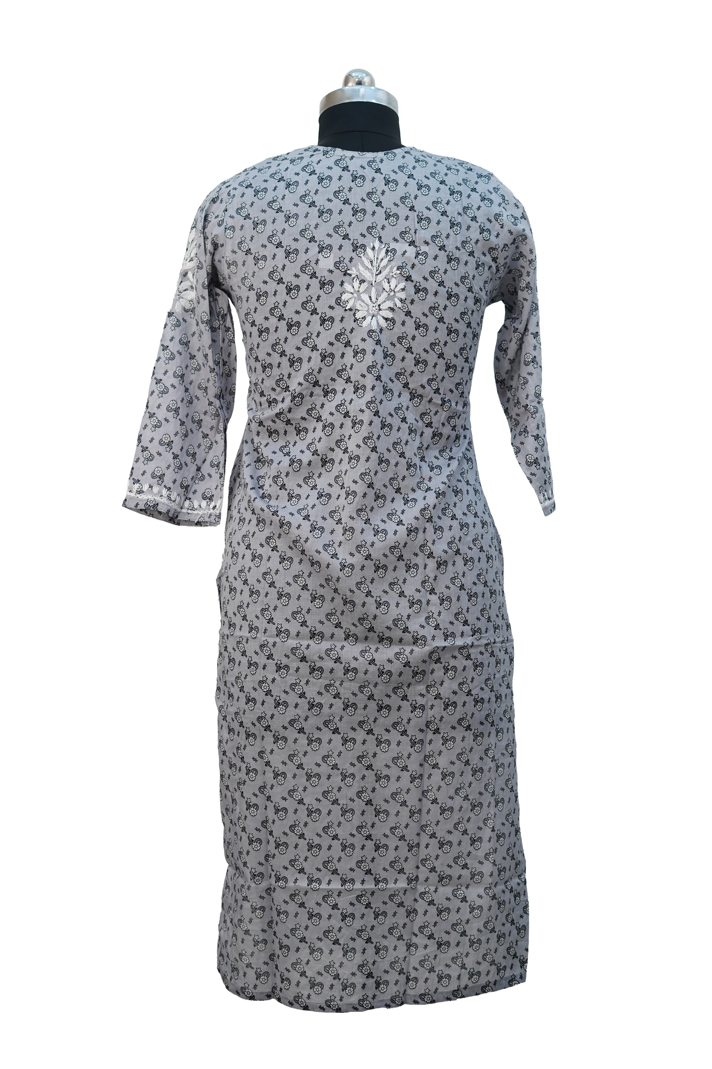 Cotton printed Long Kurti with Embroidery