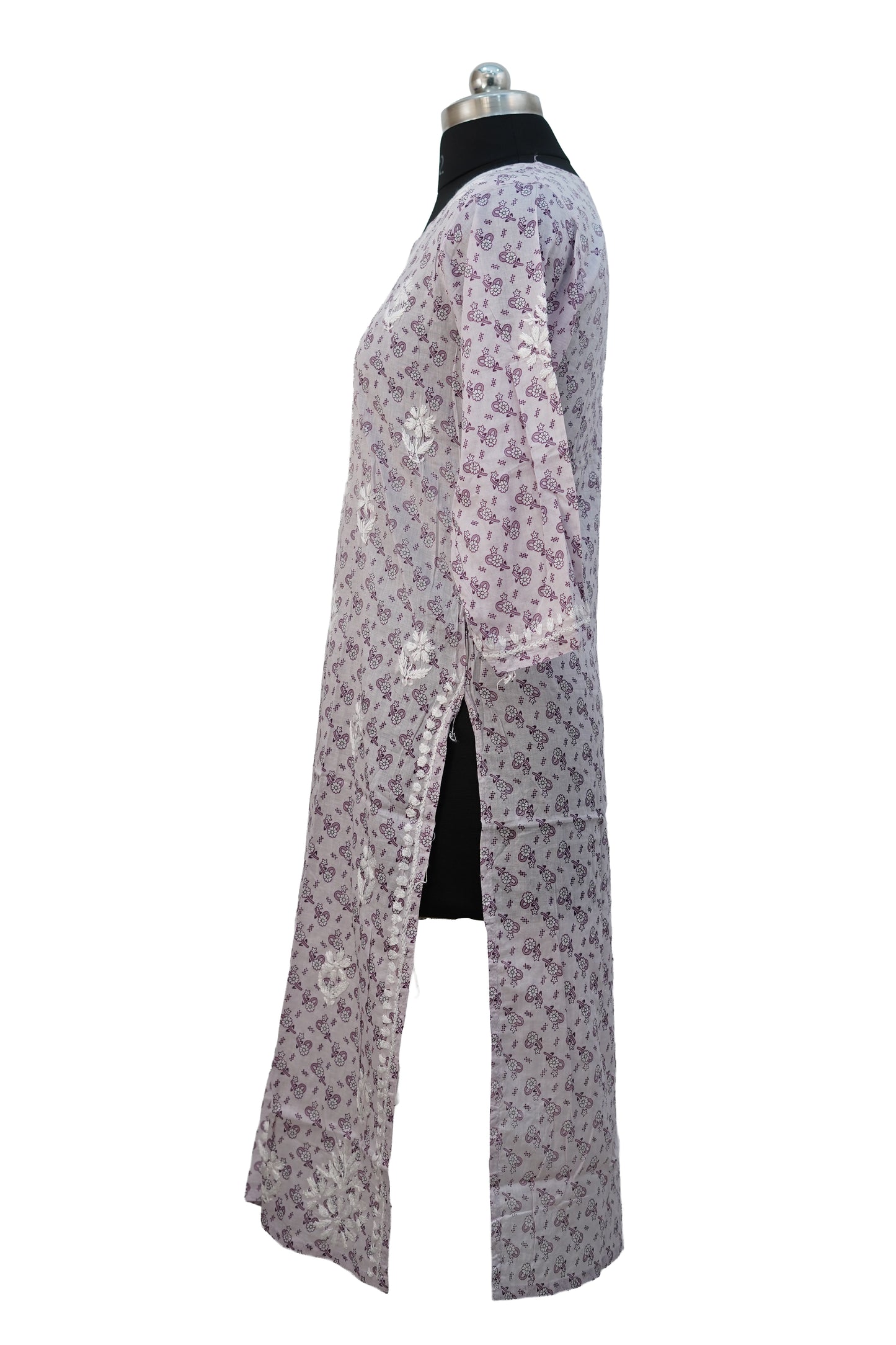 Cotton Printed Long Kurti with Embroidery