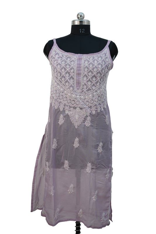 Shimmer Strappy Kurti – Elegant Partywear with Modern Minimal Style