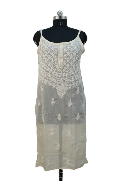 Golden Shimmer strappy kurti- Elegant Partywear