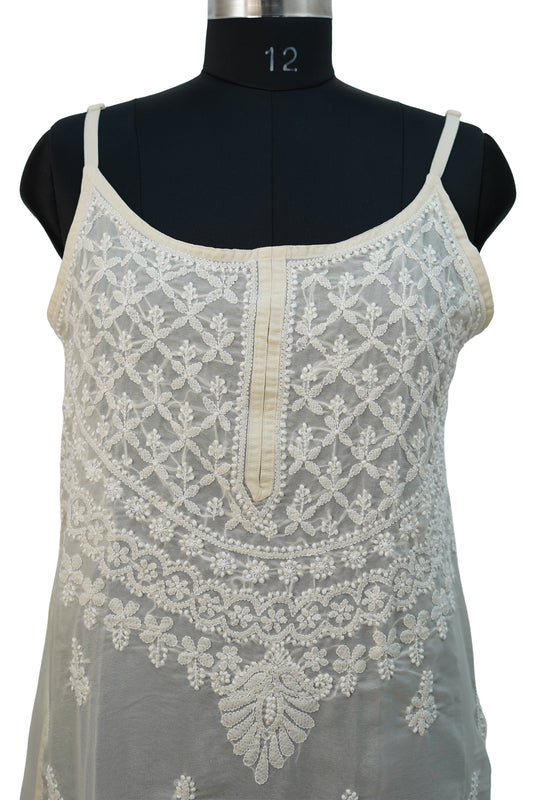 Golden Shimmer strappy kurti- Elegant Partywear