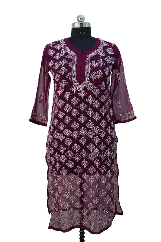 Faux Georgette Long Kurti