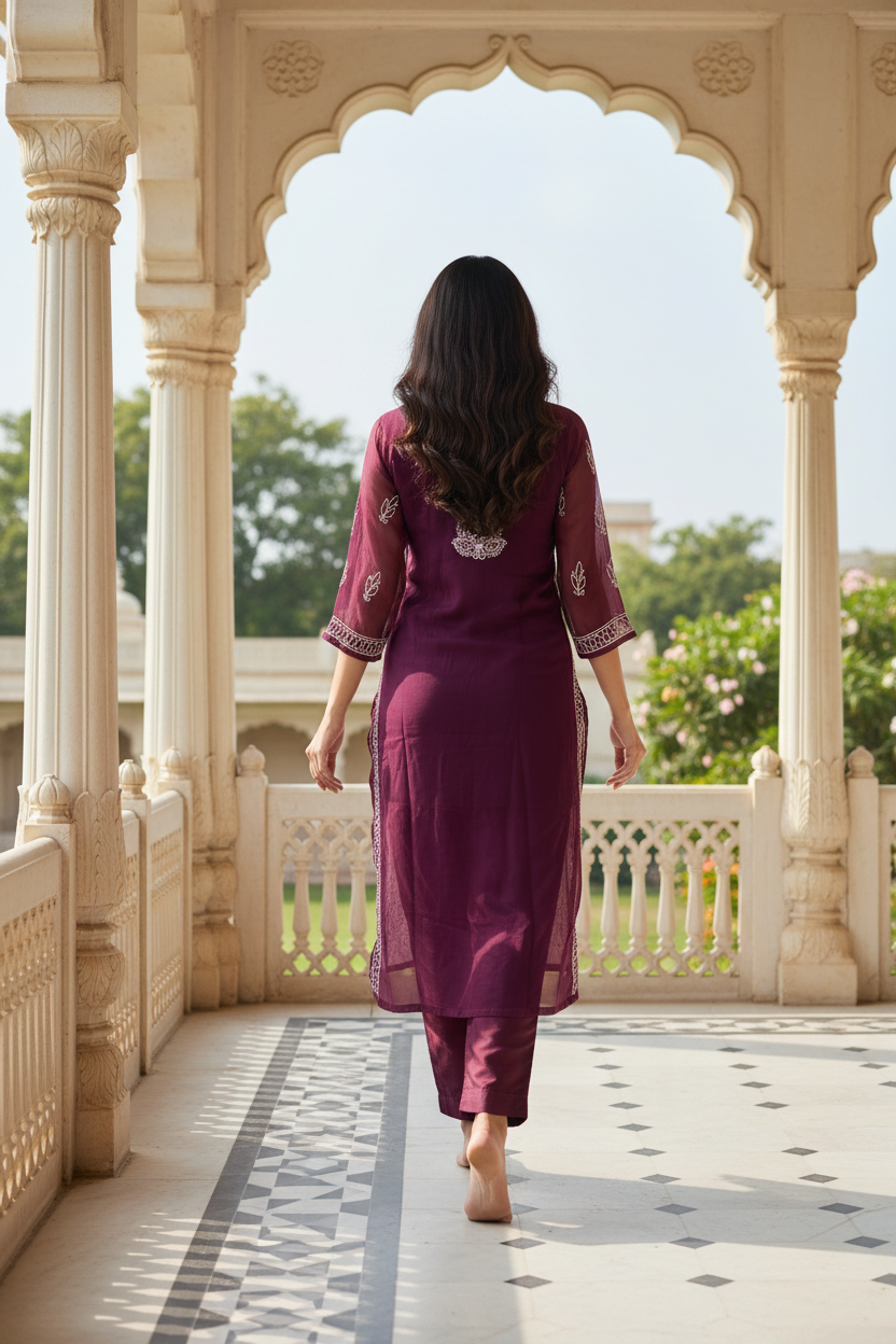 Faux Georgette Long Kurti