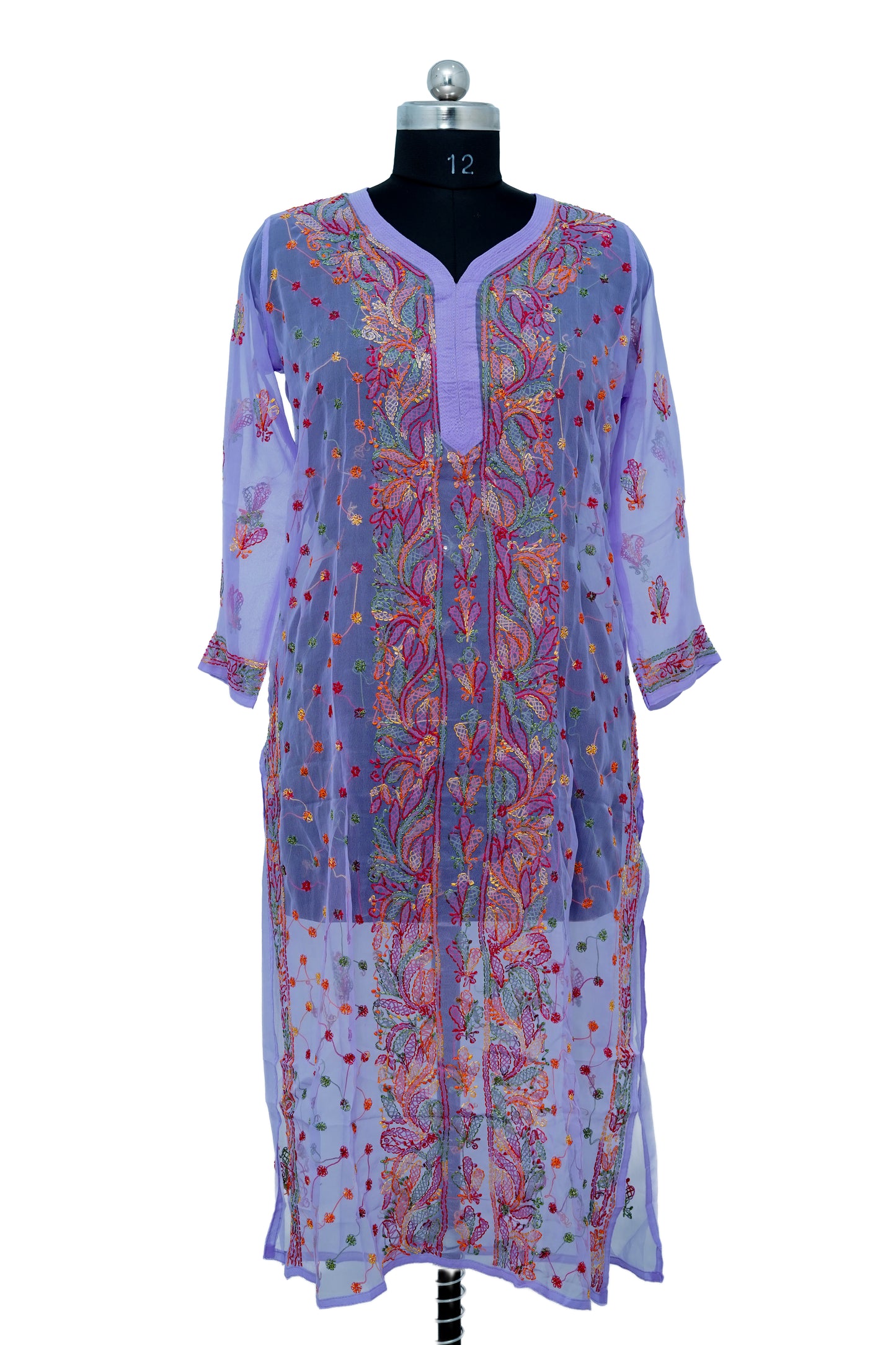 Georgette multicolour embroidery