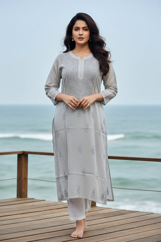 Kota doriya mukesh kurti-Grey