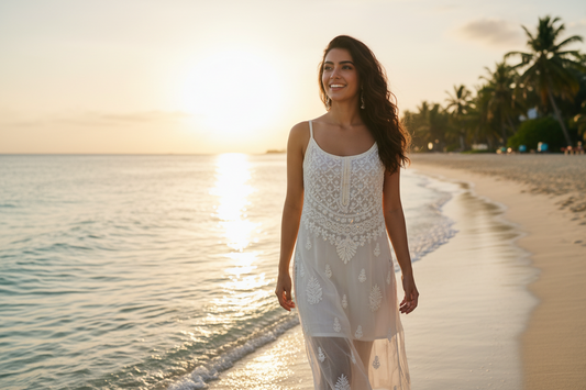 Golden Shimmer strappy kurti- Elegant Partywear